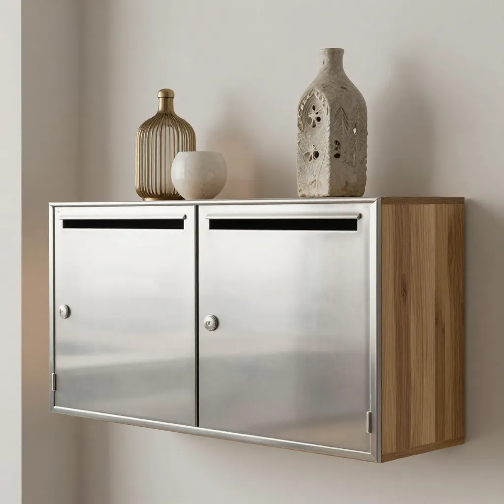 Dual-slot wall unit for mail