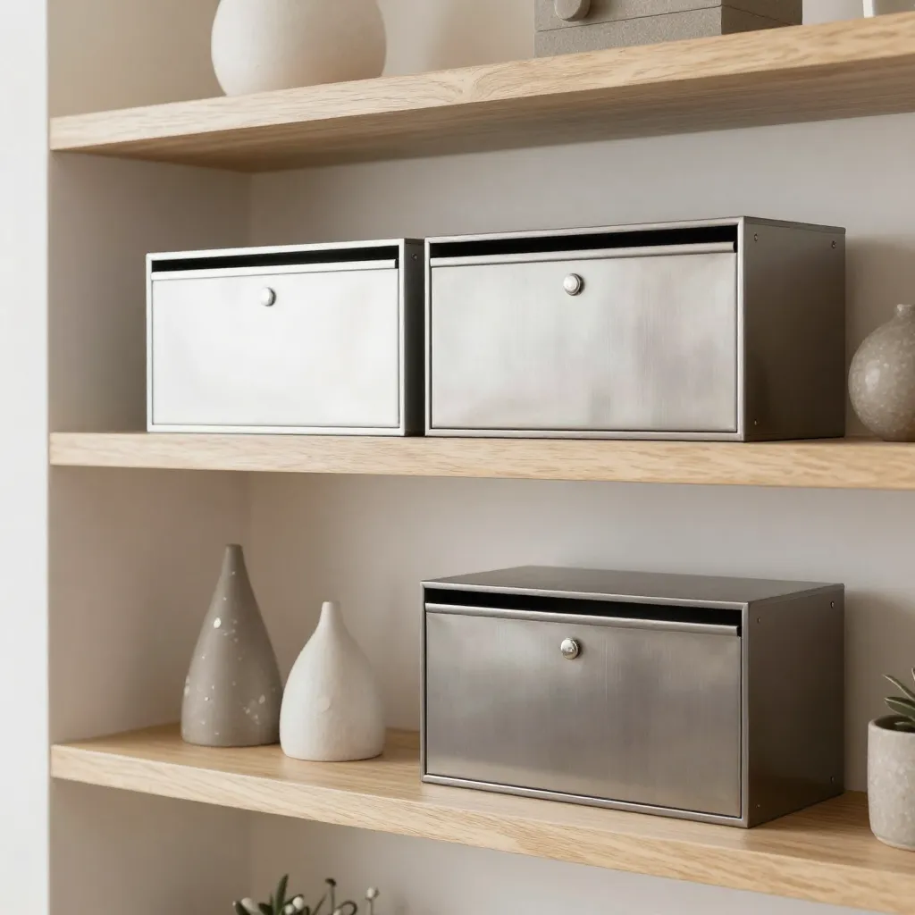 Horizontal wall-mounted mailbox