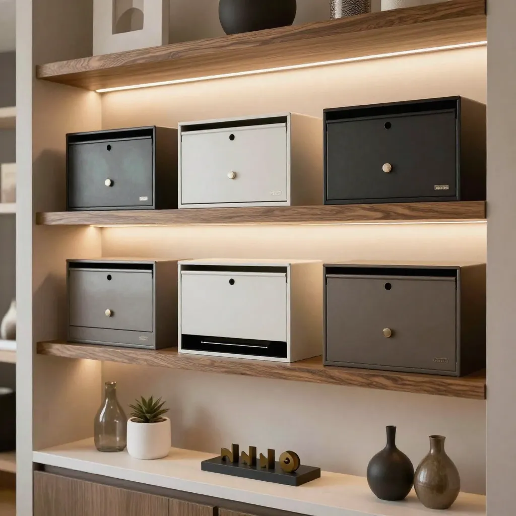 Flush wall-mounted mailbox