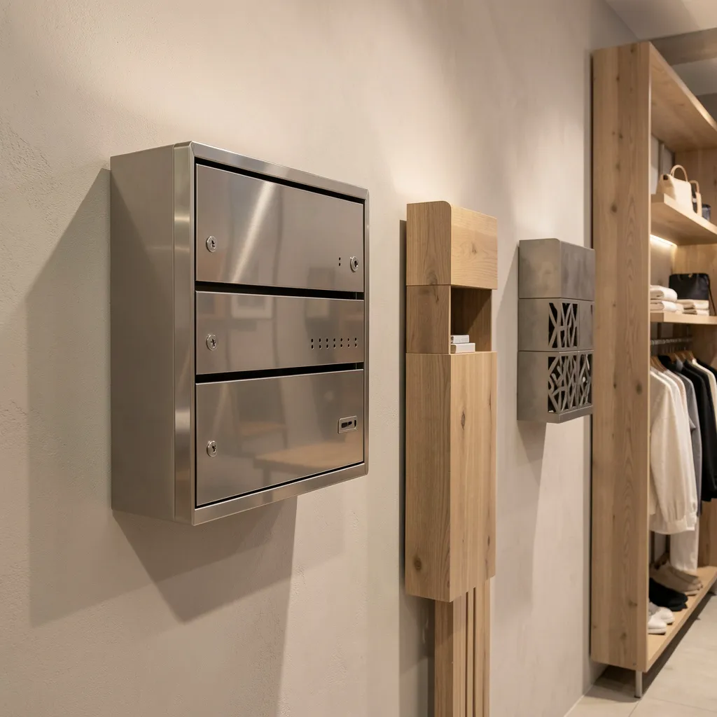 Stacked mail compartments